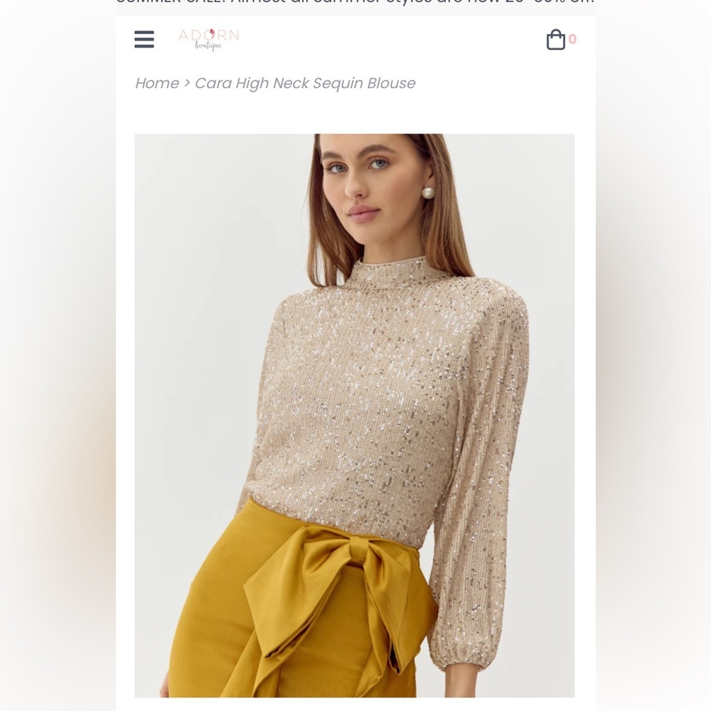 Adelyn Rae Shimmering Sequin Top